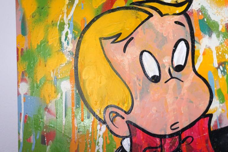 Original Pop Art Cartoon Painting by Golden Karats