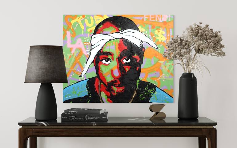 Original Street Art Pop Culture/Celebrity Painting by Golden Karats