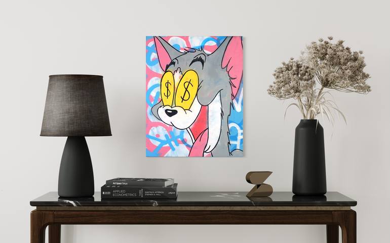 Original Abstract Cartoon Painting by Golden Karats