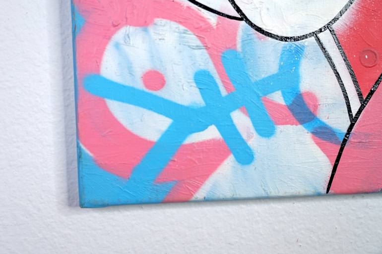 Original Abstract Cartoon Painting by Golden Karats