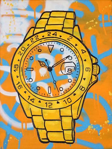 Rolex watch Gold "Explorer 2" Painting thumb