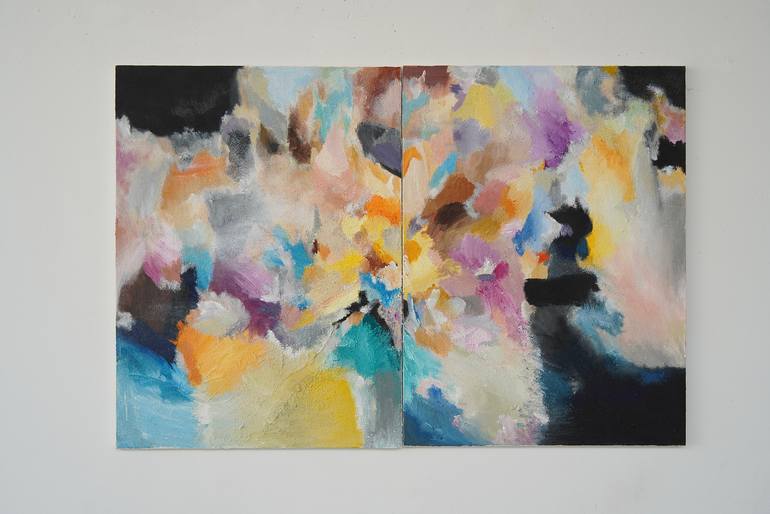 Original Abstract Expressionism Abstract Painting by Anysia Nefissi