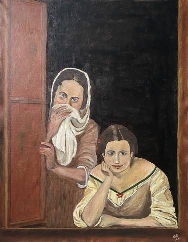 Print of Realism Women Paintings by Anoop Ayilath