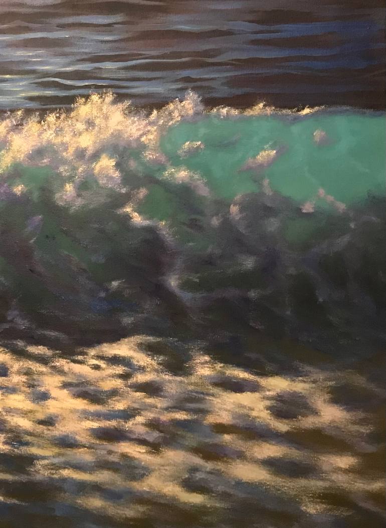 Original Impressionism Beach Painting by Irina Gauss