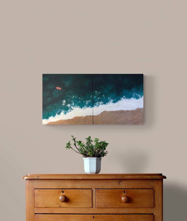Original Abstract Seascape Painting by Irina Gauss