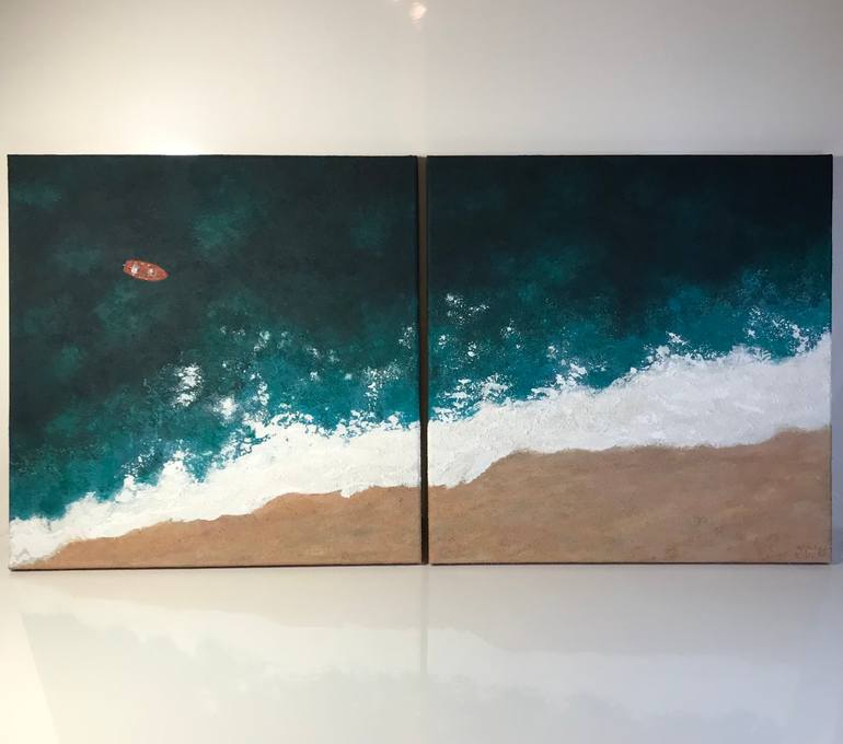 Original Abstract Seascape Painting by Irina Gauss