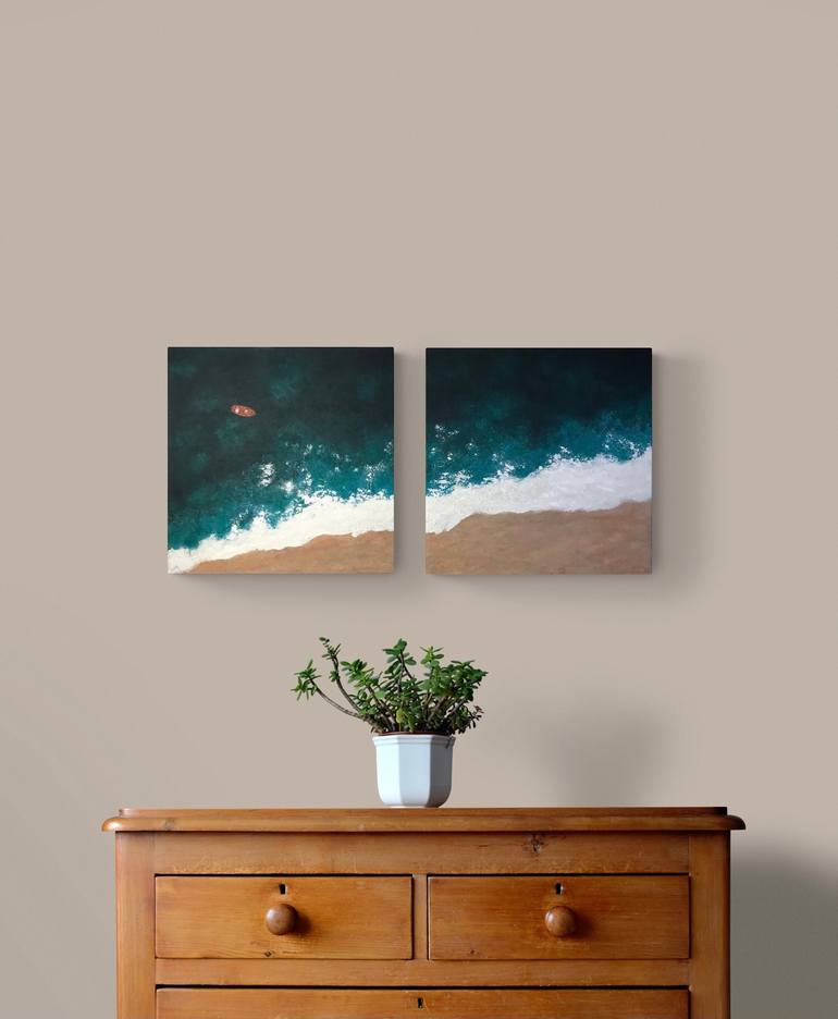 Original Abstract Seascape Painting by Irina Gauss