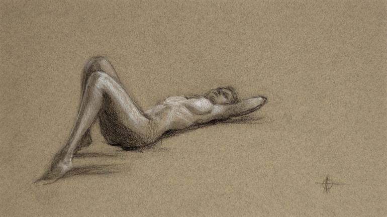 Original Expressionism Nude Drawing by Andrew Petterson