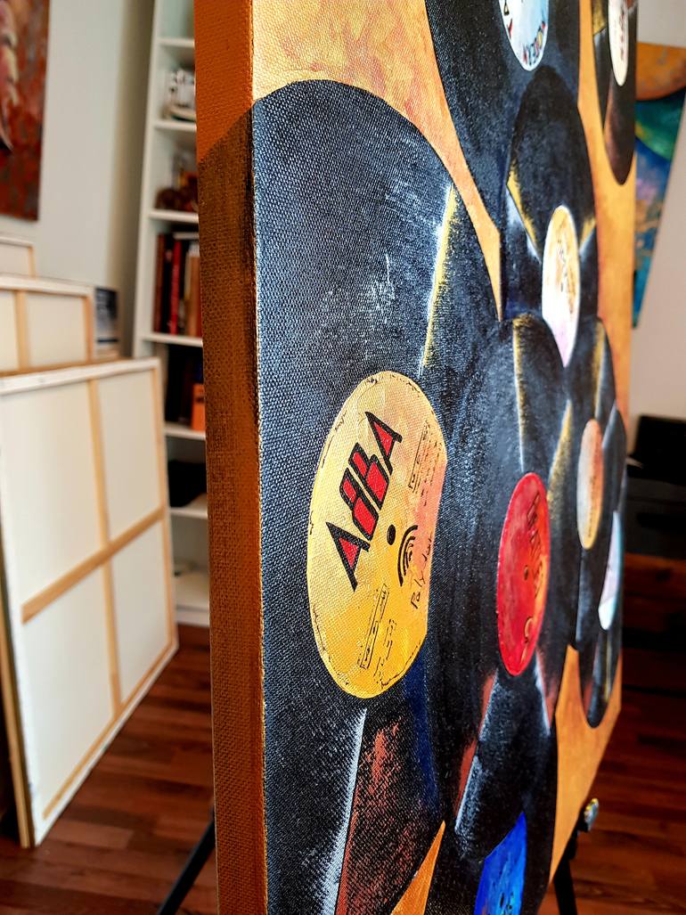 Original Art Deco Music Painting by Natalia Rozhdestvenskaya