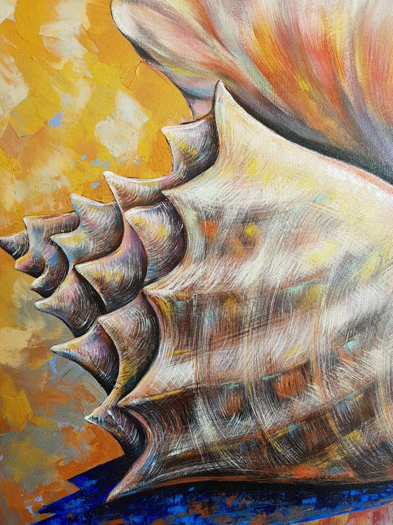 Original Art Deco Seascape Painting by Natalia Rozhdestvenskaya