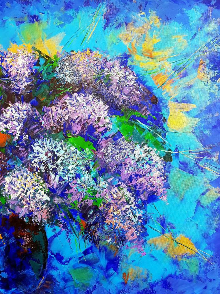 Original Floral Painting by Natalia Rozhdestvenskaya