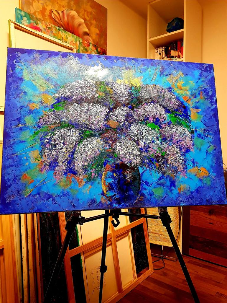 Original Floral Painting by Natalia Rozhdestvenskaya