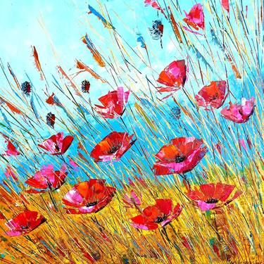 Original painting, Field of poppies thumb