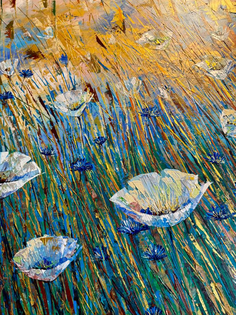 Original Folk Landscape Painting by Natalia Rozhdestvenskaya