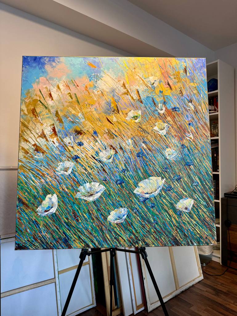 Original Folk Landscape Painting by Natalia Rozhdestvenskaya