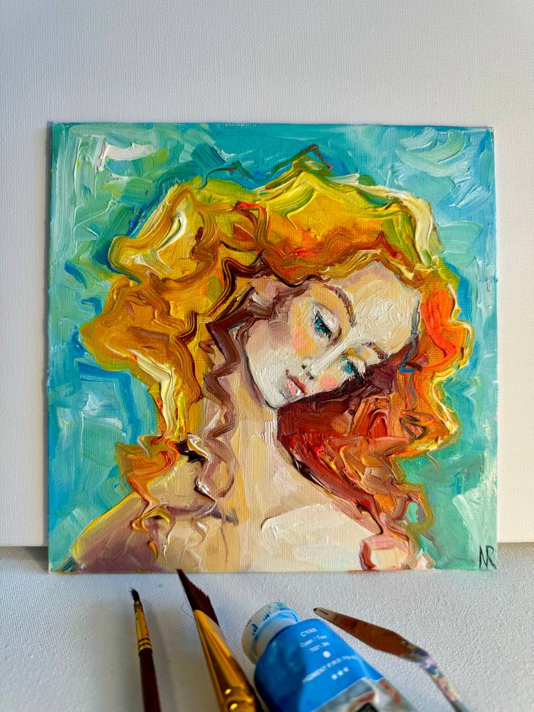 Original Art Nouveau Women Painting by Natalia Rozhdestvenskaya