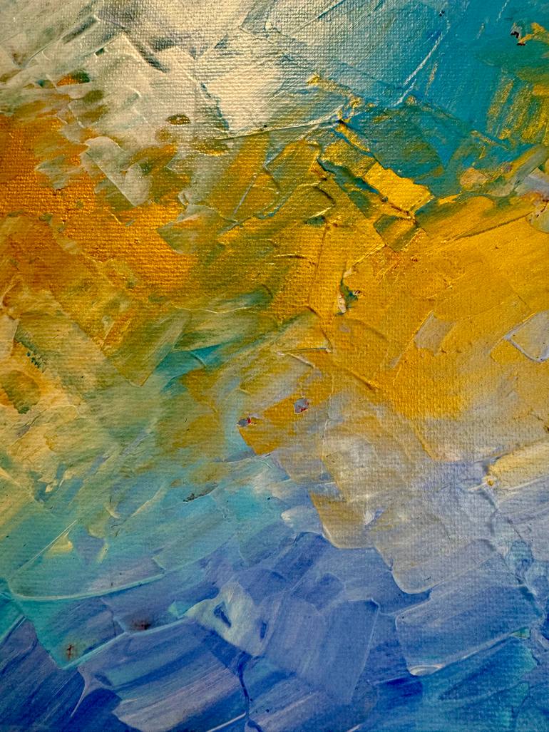 Original Art Deco Landscape Painting by Natalia Rozhdestvenskaya