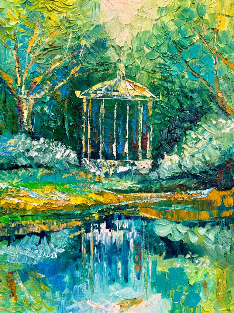 Original Impressionism Landscape Painting by Natalia Rozhdestvenskaya