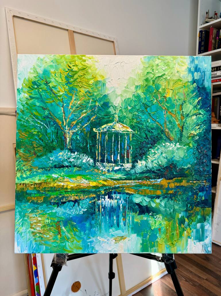 Original Impressionism Landscape Painting by Natalia Rozhdestvenskaya