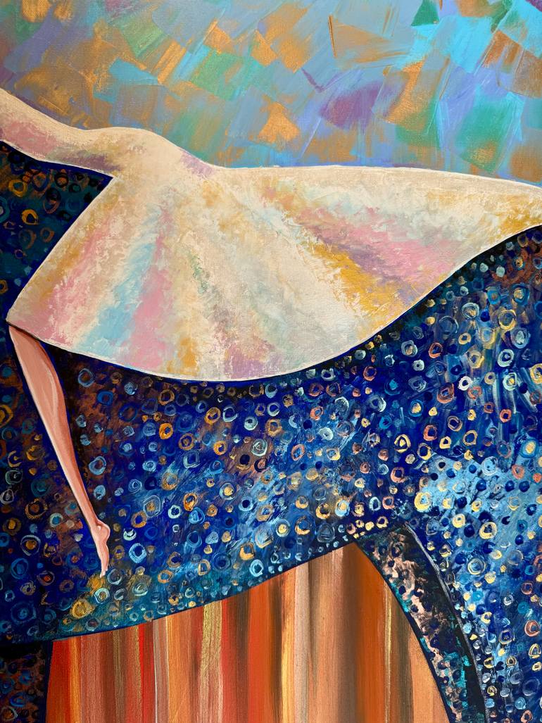 Original Art Deco Fantasy Painting by Natalia Rozhdestvenskaya