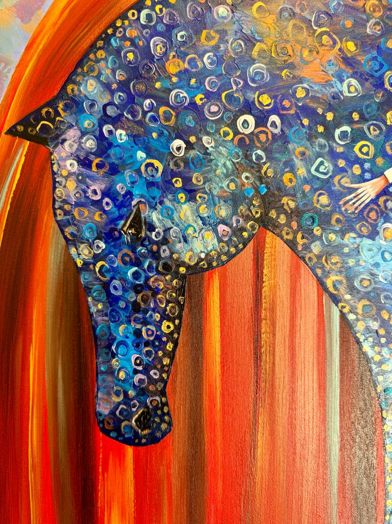 Original Art Deco Fantasy Painting by Natalia Rozhdestvenskaya