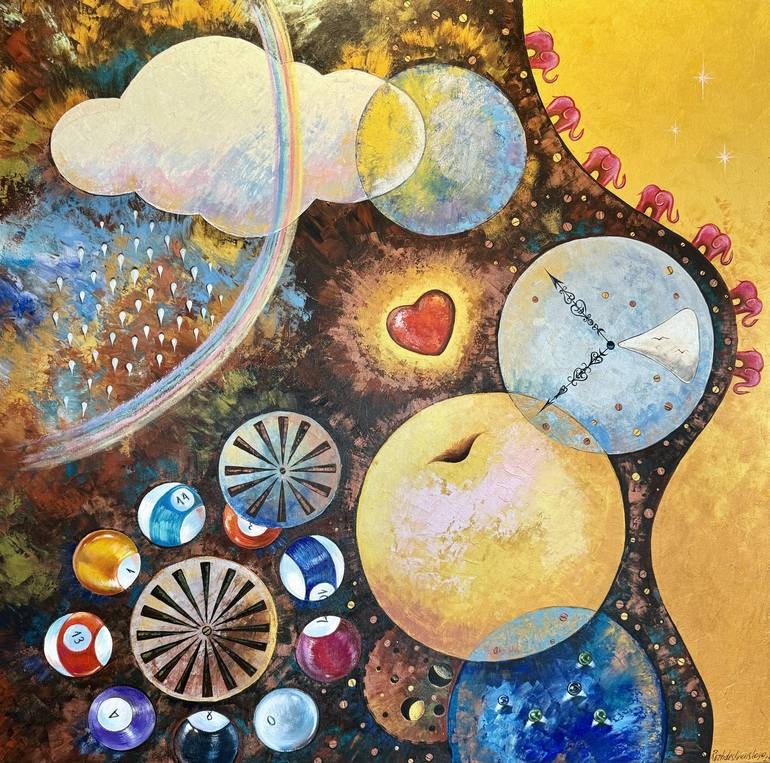 Original Abstract Fantasy Paintings by Natalia Rozhdestvenskaya