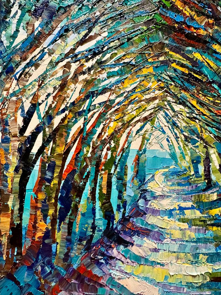 Original Expressionism Landscape Painting by Natalia Rozhdestvenskaya