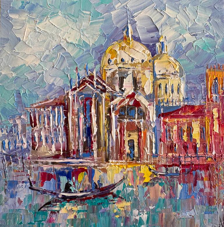 Original Expressionism Landscape Painting by Natalia Rozhdestvenskaya