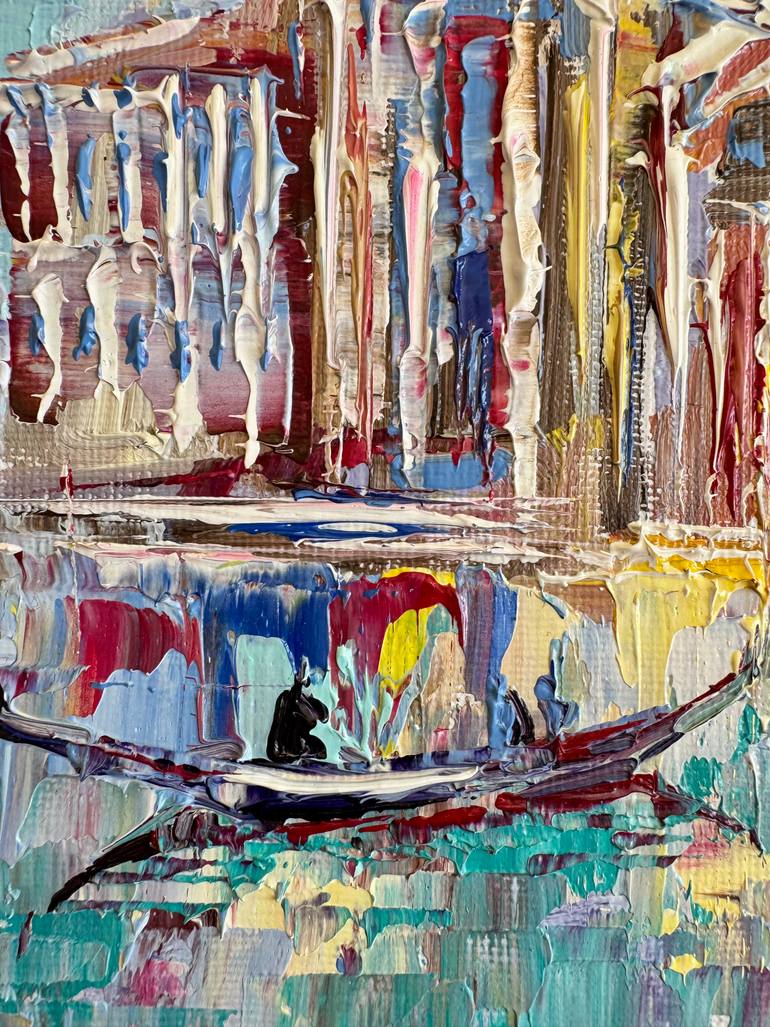 Original Expressionism Landscape Painting by Natalia Rozhdestvenskaya