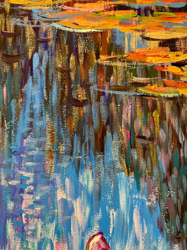 Original Abstract Expressionism Floral Painting by Natalia Rozhdestvenskaya