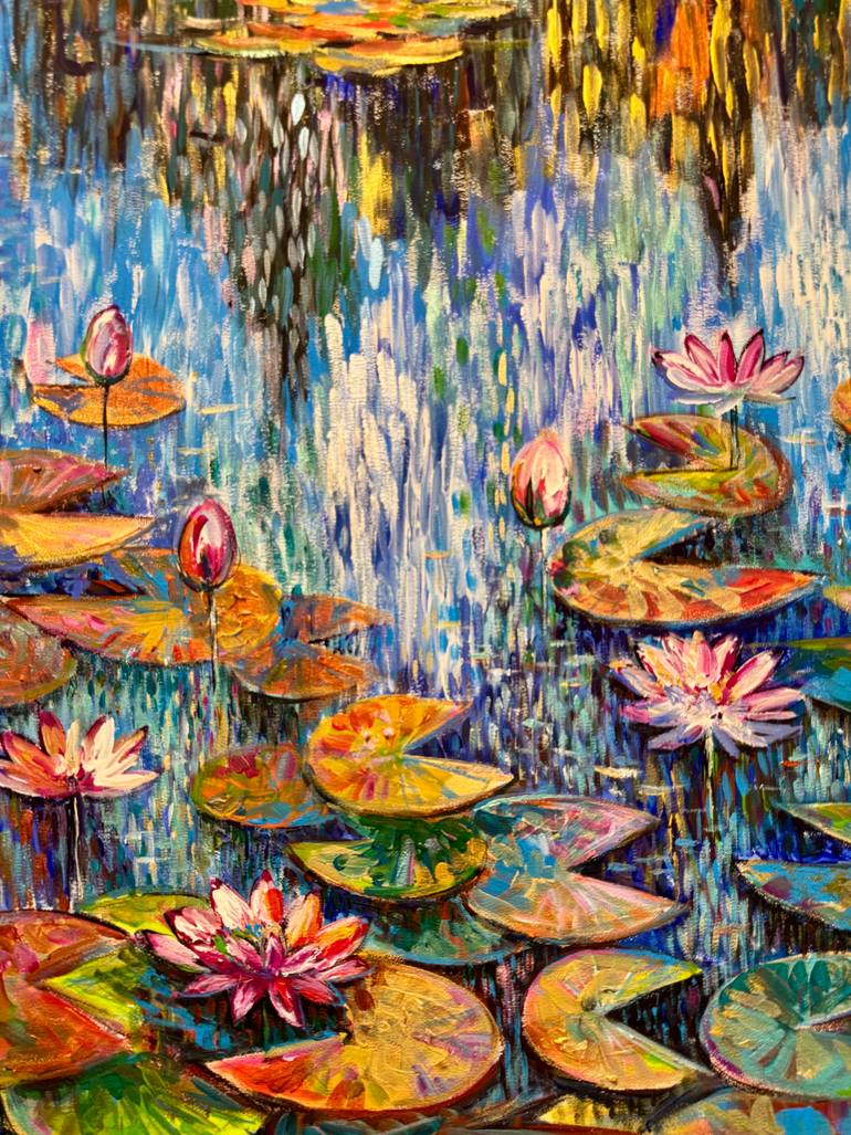 Original Abstract Expressionism Floral Painting by Natalia Rozhdestvenskaya