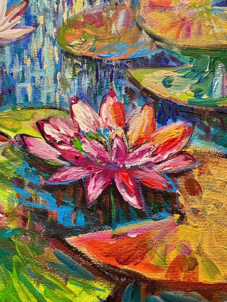 Original Abstract Expressionism Floral Painting by Natalia Rozhdestvenskaya