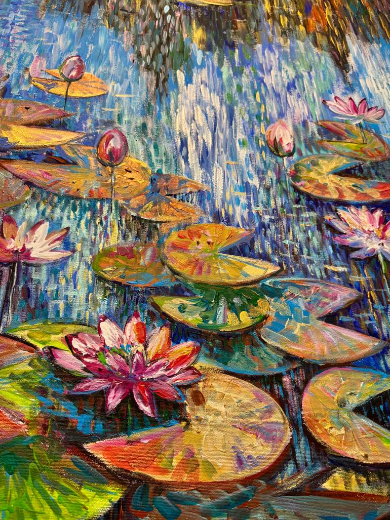 Original Abstract Expressionism Floral Painting by Natalia Rozhdestvenskaya
