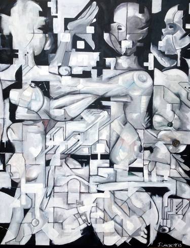 Original Cubism Technology Paintings by Joby Luckett