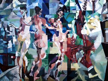 Original Cubism Classical mythology Paintings by Joby Luckett