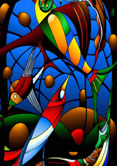 A Birdy stained Window thumb
