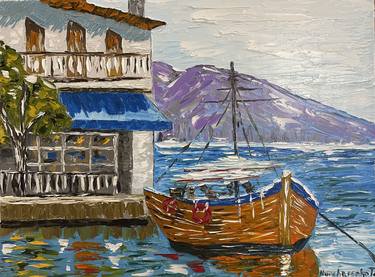 Print of Boat Paintings by Tetiana Honcharenko