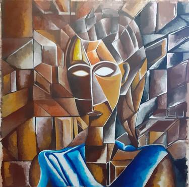 Original Cubism Abstract Paintings by Alessio Mariotto