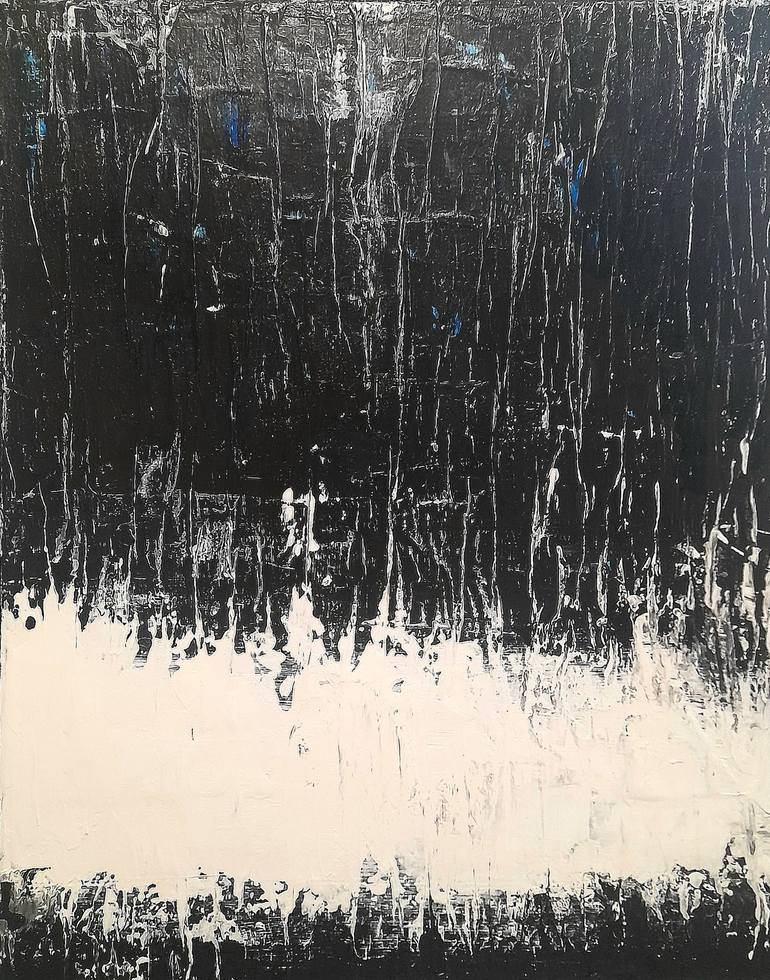 Original Abstract Painting by Alessio Mariotto | Abstract Art on Canvas | "White in the night"