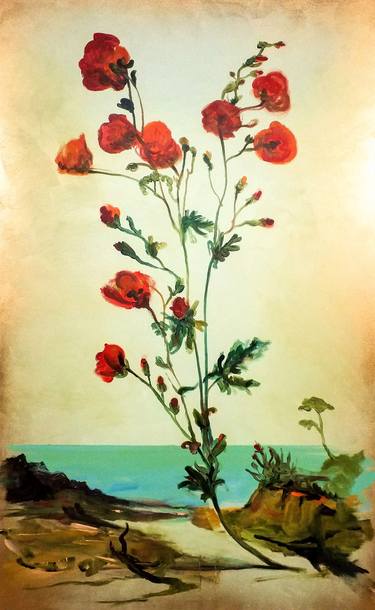 Original Figurative Floral Paintings by Ronald Versloot