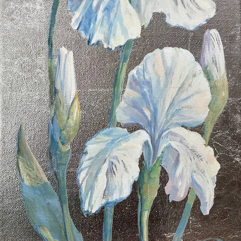 Original Art Deco Floral Painting by Michael Michajlov