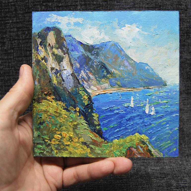 Original Impressionism Seascape Painting by Michael Michajlov