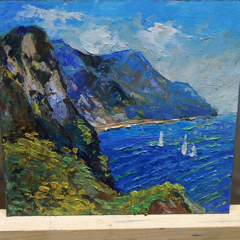 Original Impressionism Seascape Painting by Michael Michajlov