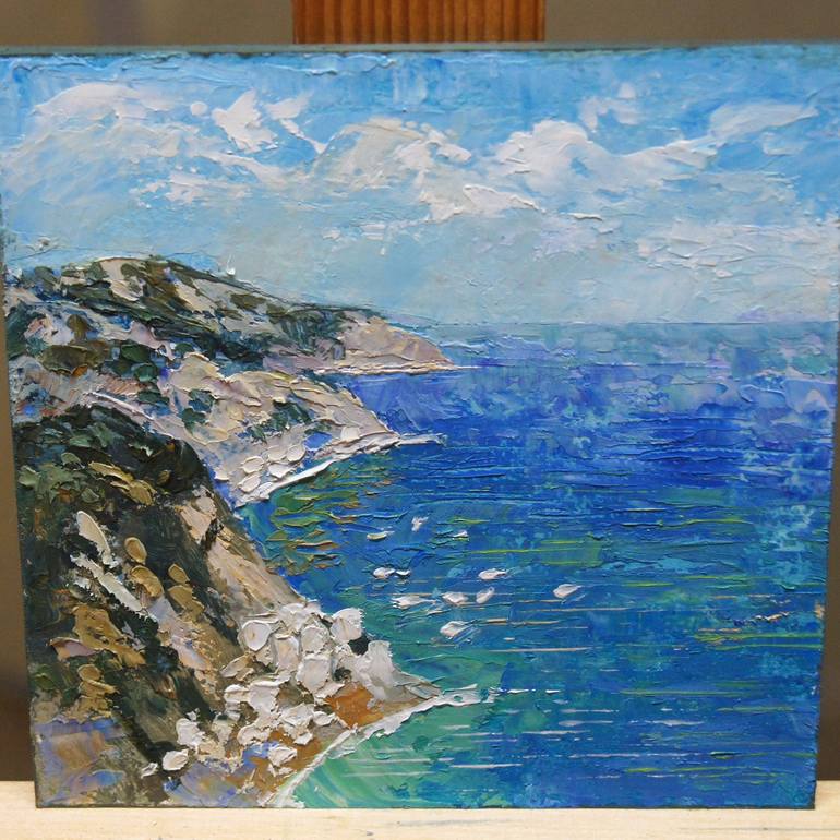 Original Impressionism Seascape Painting by Michael Michajlov