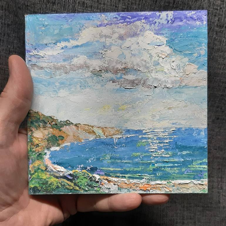 Original Impressionism Seascape Painting by Michael Michajlov