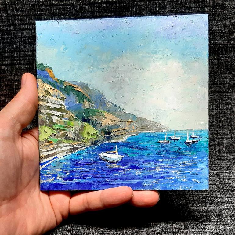 Original Impressionism Seascape Painting by Michael Michajlov