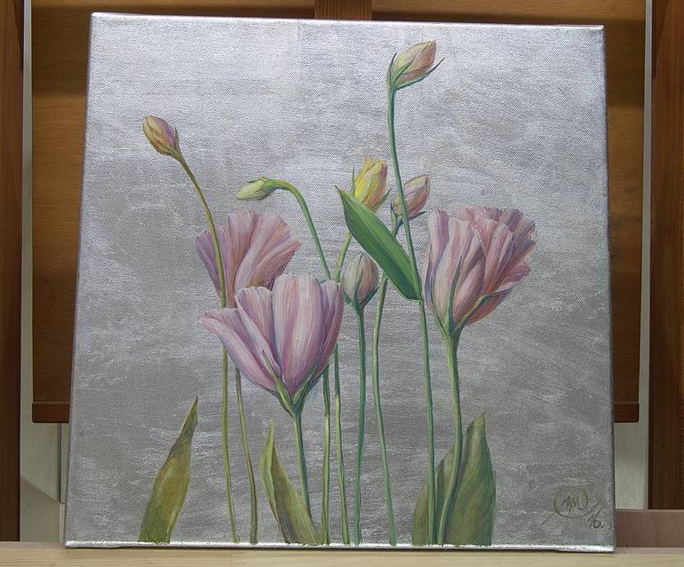 Original Art Nouveau Floral Painting by Michael Michajlov