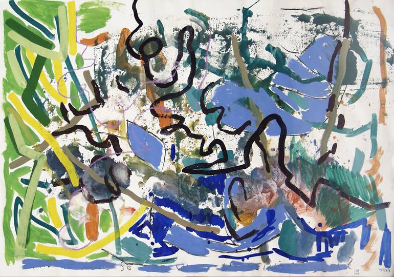 Original Abstract Painting by Franz Stanislaus Mrkvicka