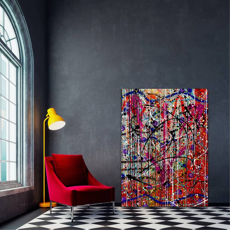 Original Abstract Expressionism Abstract Mixed Media by Dani Wilson