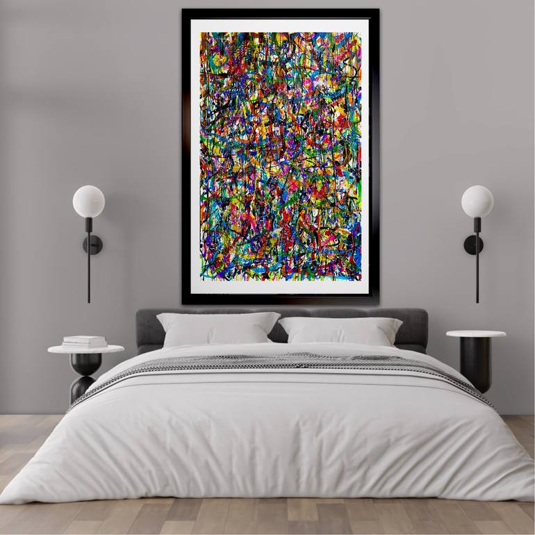 Original Algorithmic Abstract Painting by Dani Wilson